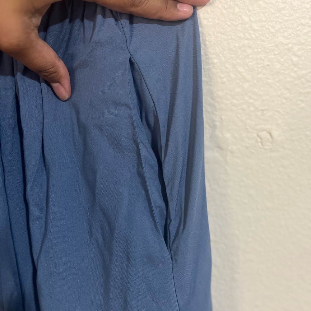 Torrid: Dusty Blue Maxi Dress with Ruffled Top - Picture 4 of 5